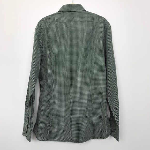 John Varvatos Button Up Green Checkered Shirt - Picture 5 of 9